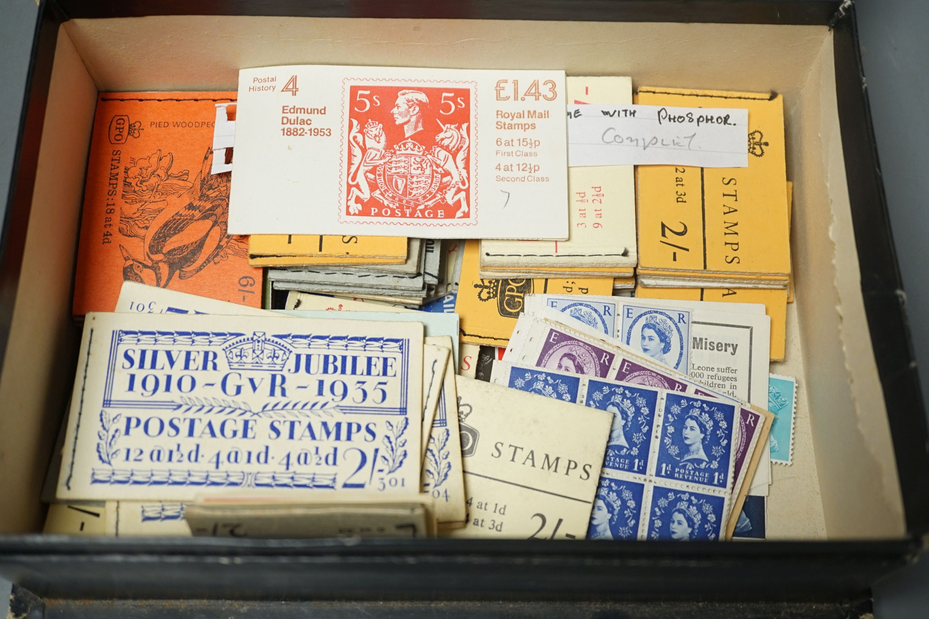 A collection of books of stamps